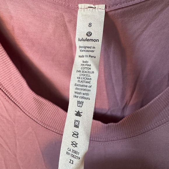 Lululemon All Yours Maxi Tank Dress Size 8 PKTP Pink Taupe Pima Cotton - Picture 3 of 3